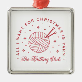 編み物糸愛好家のクリスマス メタルオーナメント