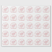 編み物糸愛好家クリスマスワークショップクラス ラッピングペーパー (フラット)