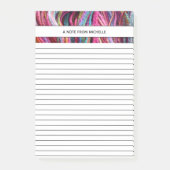 編み物糸手紡績ピンクマゼンタ ポストイット (正面)