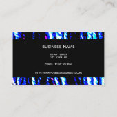 編み物糸手紡織抽象芸術青 名刺 (裏面)