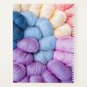 編み物糸玉カラフルパーソナライズされた名 プランナー手帳 (裏面)