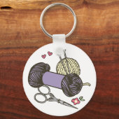 編み物糸 キーホルダー (正面)