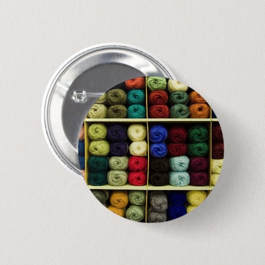 編み物糸 缶バッジ (正面&裏面)