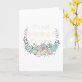 編み物編み機「私は編み物が好き」 カード (黄色い花)