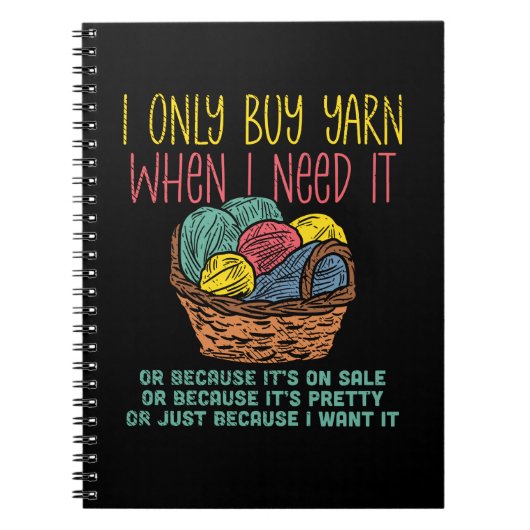 編み物編み物バスケット ノートブック (正面)