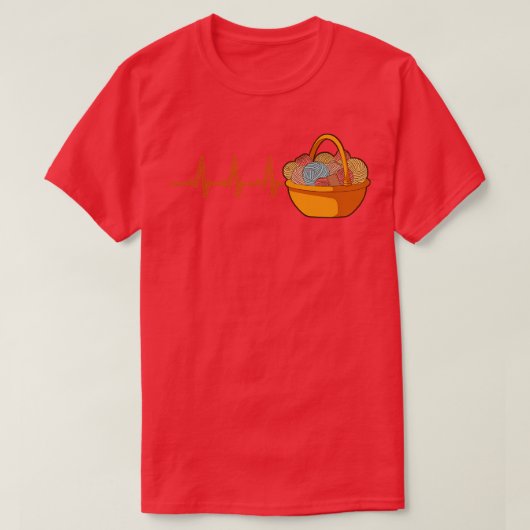 編み物編み物毛入りバスケット Tシャツ (デザイン正面)