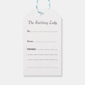 編み物羊カスタムの贈り物ラベル ギフトタグ (裏面)