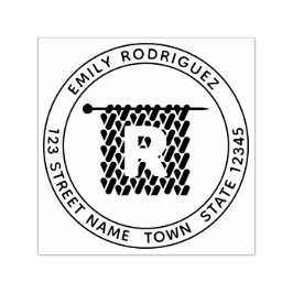 編み物自己墨込みゴム印 セルフインキングスタンプ