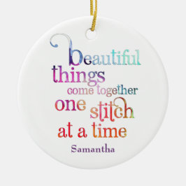 編み物裁縫1ステッチ セラミックオーナメント