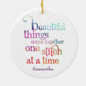 編み物裁縫1ステッチ セラミックオーナメント (裏面)