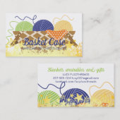 編み物製の名刺かご 名刺 (正面/裏面)