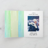 編み物製チェット糸パーソナライズされた写真クリスマス シーズンカード (内部)