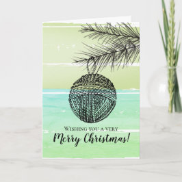 編み物製チェット糸パーソナライズされた写真クリスマス シーズンカード