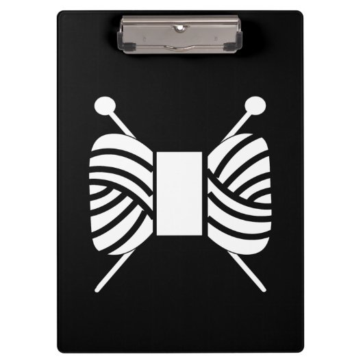 編み物針と糸の串{Dark} クリップボード (正面)