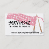 編み物針スカーフのオリーブ茶色の名刺 名刺 (正面)