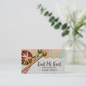 編み物針ヤーンの格子縞の編機械の名刺 名刺 (スタンド正面)