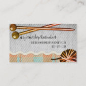 編み物針ヤーンの格子縞の編機械の名刺 名刺 (裏面)