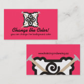 編み物針ヤーンカスタムな色の名刺 名刺 (正面/裏面)