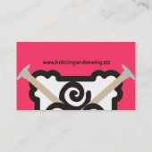 編み物針ヤーンカスタムな色の名刺 名刺 (裏面)