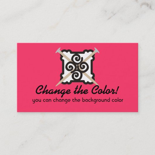 編み物針ヤーンカスタムな色の名刺 名刺 (正面)