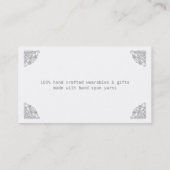 編み物針ヤーン象のマンモスカード 名刺 (裏面)