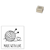 編み物針付き糸玉1x1 ラバースタンプ (押印)