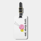 編み物針及びヤーン ラゲッジタグ (正面縦)