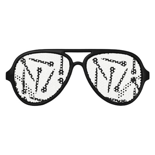 編み物針工芸品パターン アビエーターサングラス (正面)