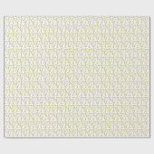 編み物針工芸品フェイク金箔 ラッピングペーパー (フラット)