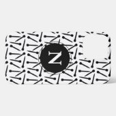 編み物針工芸品モノグラムiPhoneケース iPhoneケース (裏面横)