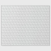 編み物針工芸銀フェイク箔 ラッピングペーパー (フラット)