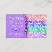 編み物針手織り糸編みかぎ針編み 名刺 (正面)