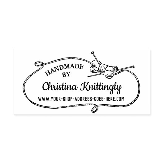 編み物針糸フレーム |手作りカスタム者 ラバースタンプ (インプリント)