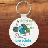 編み物針 キーホルダー (正面)