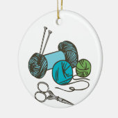 編み物針 セラミックオーナメント (左)
