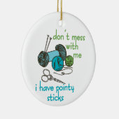 編み物針 セラミックオーナメント (右)