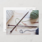 編み物針 ポストカード (正面/裏面)