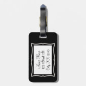 編み物針&ヤーンスケイン工芸品{Dark} ラゲッジタグ (裏面縦)