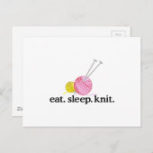 編み物針&ヤーン ポストカード (正面/裏面)