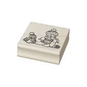 編み物雪だるま ラバースタンプ (スタンプ)