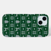 編み物風クリスマスパターン Case-Mate iPhoneケース (裏面 (横))