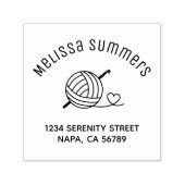 編み物 かぎ針編み 糸 アーチ 住所 セルフインキングスタンプ (デザイン)