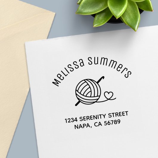 編み物 かぎ針編み 糸 アーチ 住所 セルフインキングスタンプ