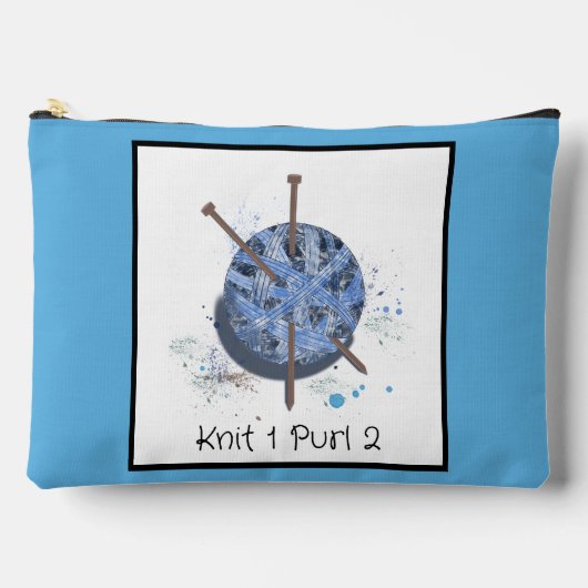 編み物 アクセサリーポーチ (正面)