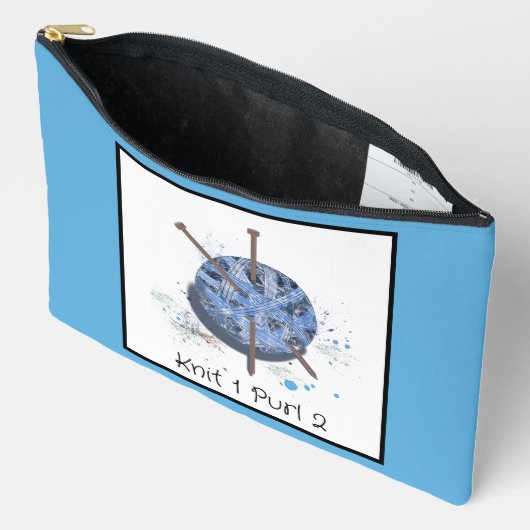 編み物 アクセサリーポーチ (見開き)