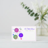 編み物/カラフル 名刺 (スタンド正面)