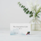 編み物/クロシェ手作り 名刺 (スタンド正面)