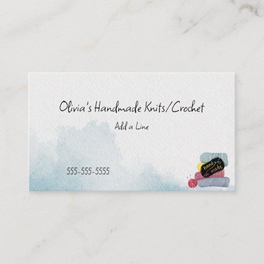 編み物/クロシェ手作り 名刺 (正面)