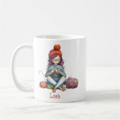 編み物/クロチェーターラバーズマグカップ コーヒーマグカップ (左)