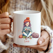 編み物/クロチェーターラバーズマグカップ コーヒーマグカップ